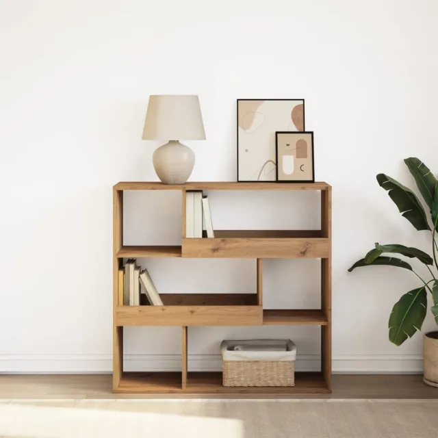 vidaXL Boekenkast / kamerscherm 100x33x94,5 cm artisanaal eikenkleurig, foto 2