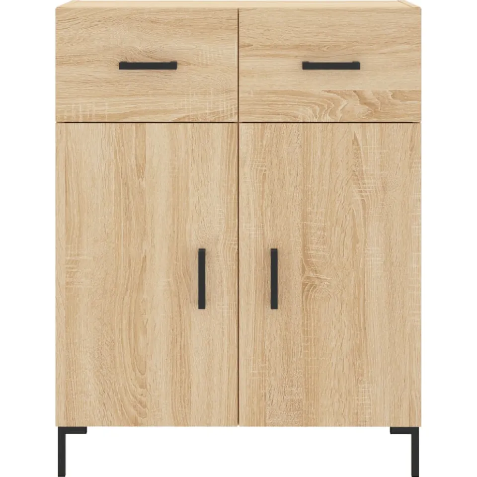 vidaXL Dressoir 69,5x34x90 cm bewerkt hout sonoma eikenkleurig, foto 4