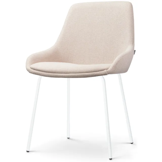 Nolon Nora-Isa eetkamerstoel beige - wit onderstel