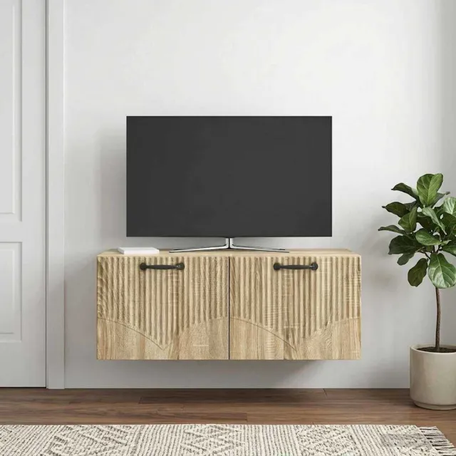 vidaXL Wandbeugel TV-kast Sonoma Eiken 78,5 x 31 x 30 cm Bewerkt hout Bruin