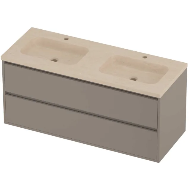 Proline Rollo Badmeubelset Hardsteen Elegant 2 Laden 120x46x54 cm Sand Stone Clay Beige