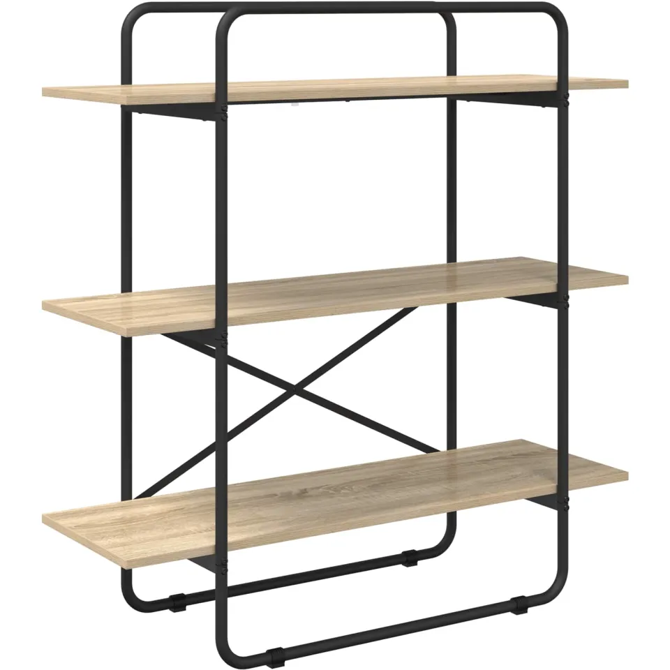 vidaXL Boekenrek 3-laags 100 x 35 x 105 cm PB Sonoma Eiken, foto 3