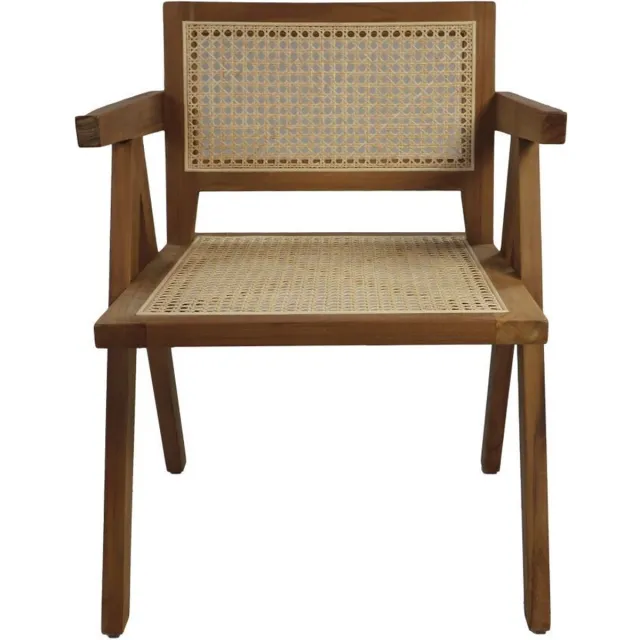 HSM Collection Fauteuil Accent-58x60x79-Naturel-Teak/Rotan