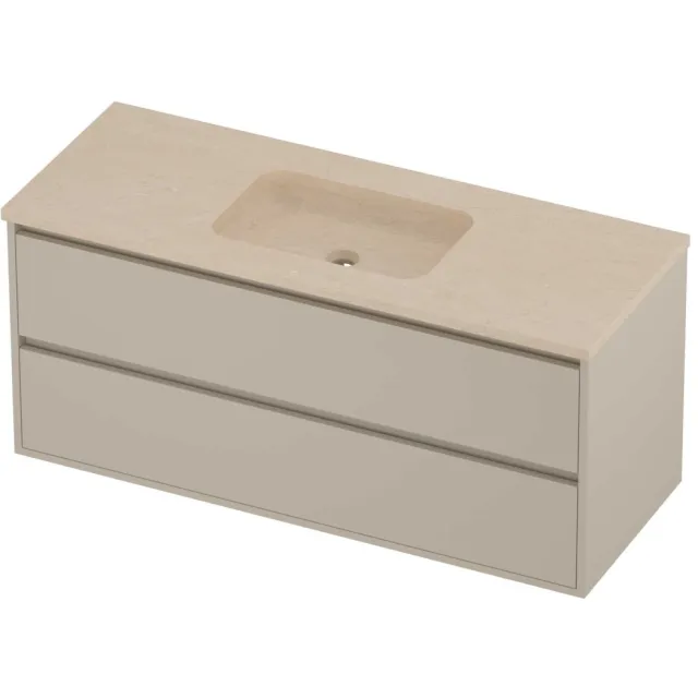Proline Rollo Badmeubelset Hardsteen Elegant Midden 120x46x54 cm Sand Stone Soft Linen Beige