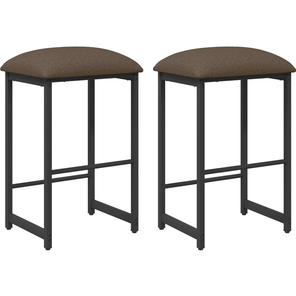 vidaXL Barkruk 2 st Taupe 40 x 32 x 64 cm Bewerkt hout, foto 3