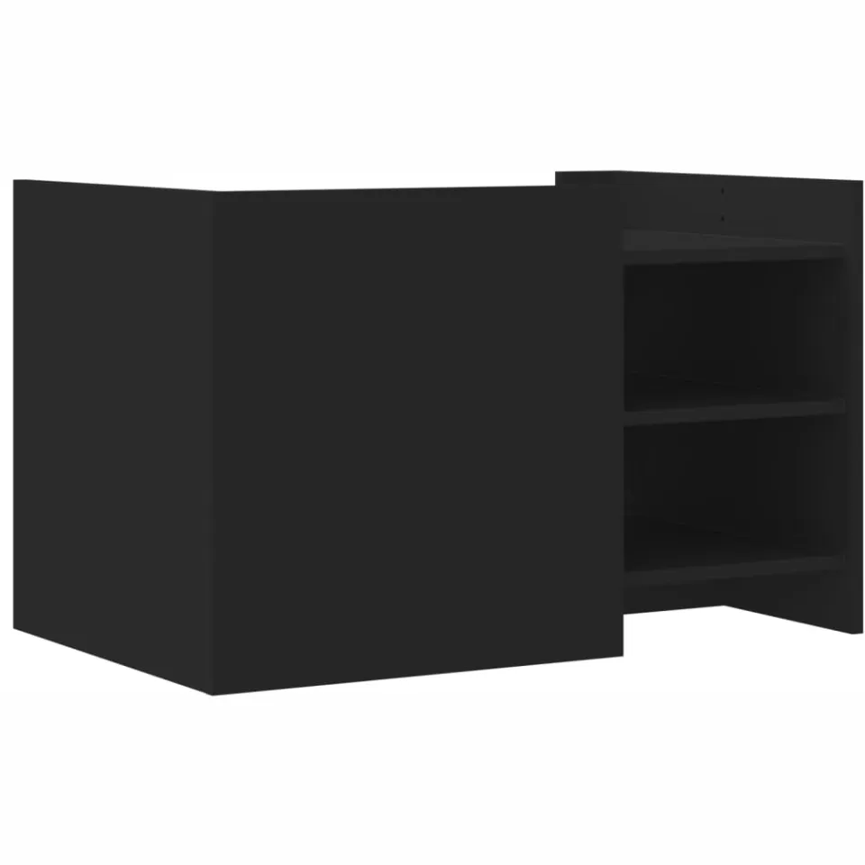 vidaXL Salontafel 80x50x50 cm bewerkt hout zwart, foto 4