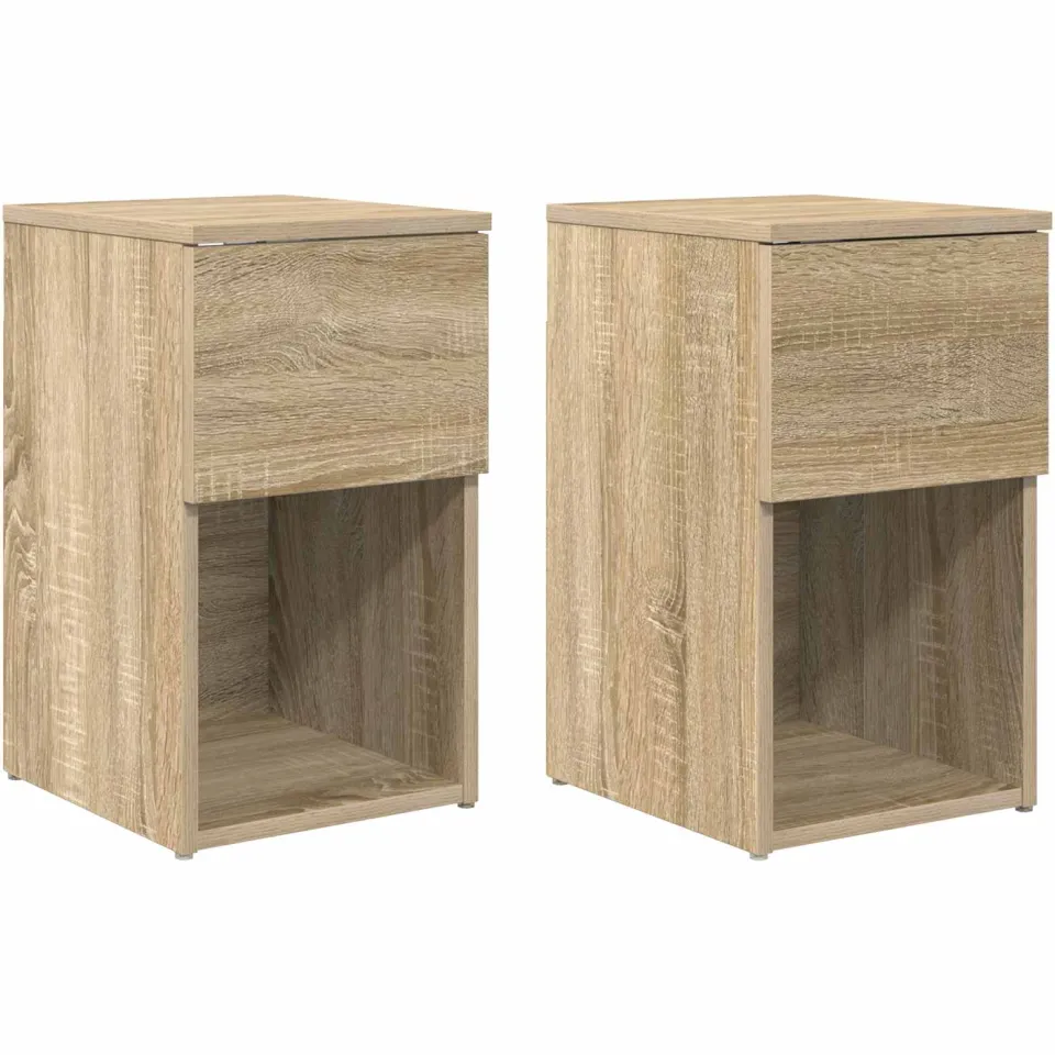 vidaXL Bed kast 2 st Sonoma Eiken 29 x 31,5 x 49 cm Bewerkt hout, foto 3