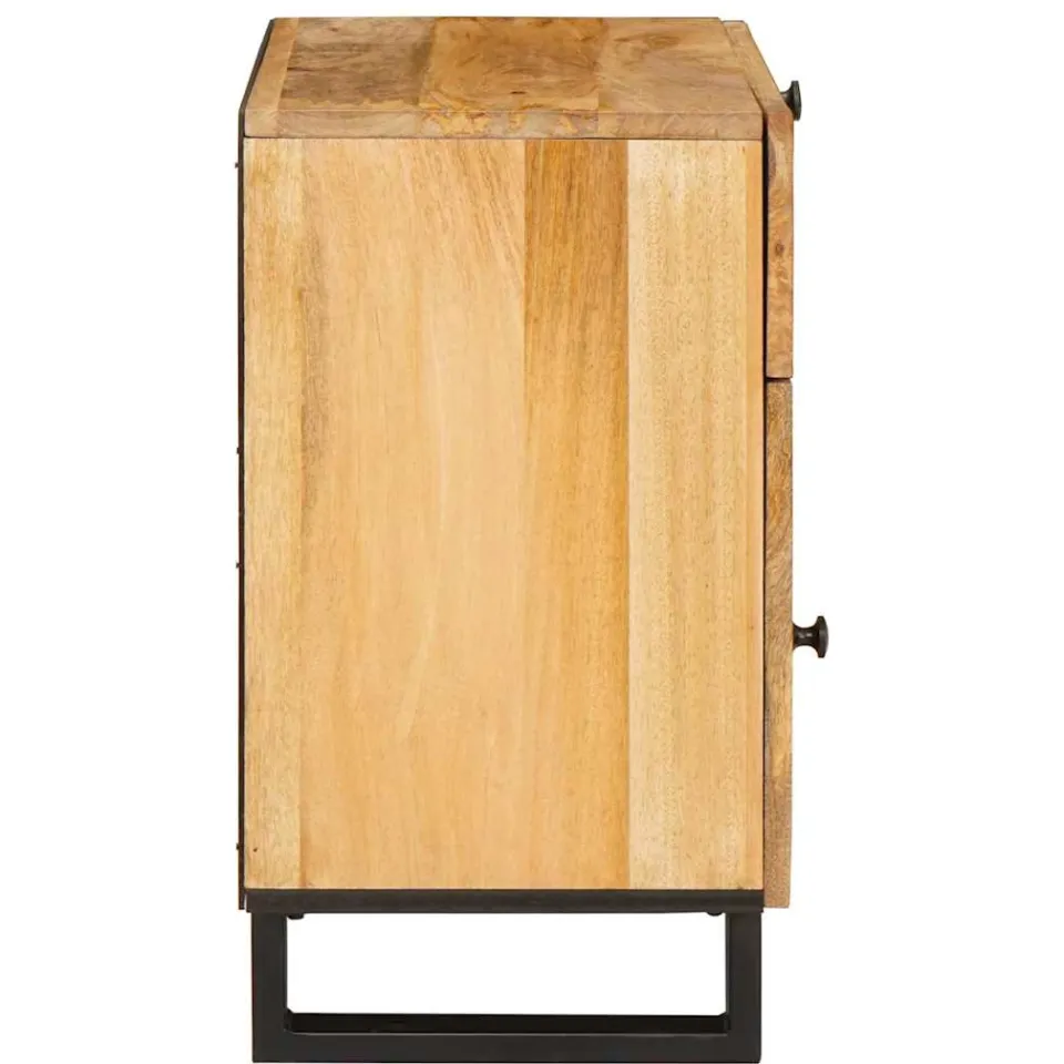 vidaXL Nachtkastje Naturel 50 x 33 x 60 cm Massief Mango Hout, foto 4