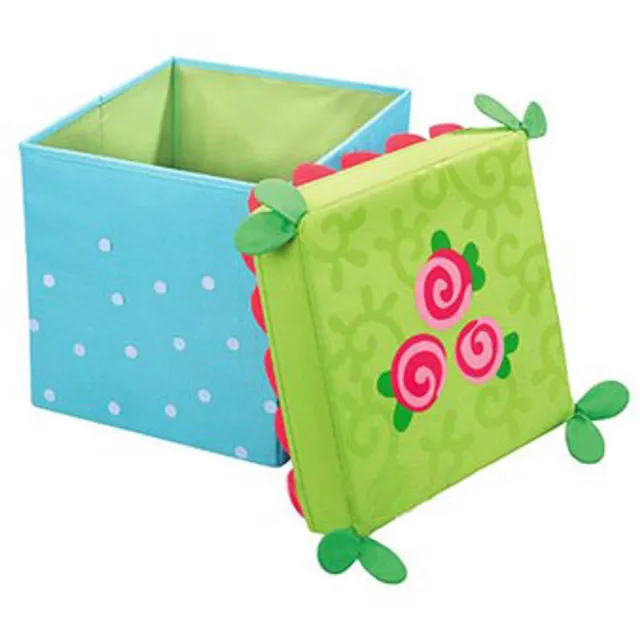 ISBN Speelgoed | Wooden Toys - Zitkubus Rozenfee blauw