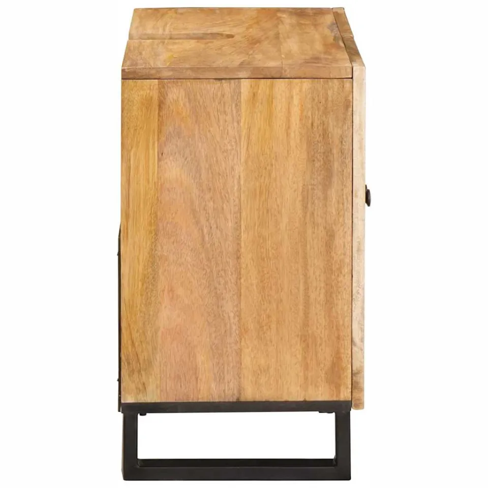 vidaXL Badkamer wastafelkast Bruin 62 x 33 x 58 cm Massief Mango Hout, foto 2