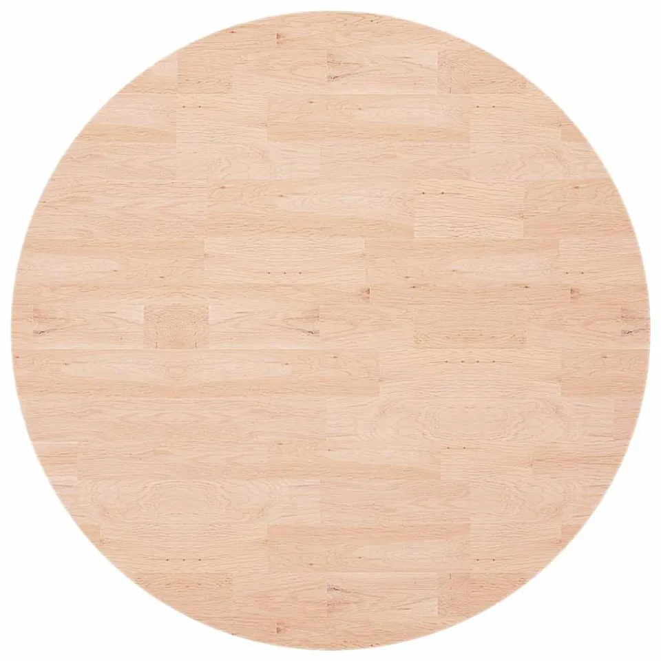 vidaXL Tafelblad rond Ø90x1,5 cm onbehandeld massief eikenhout, foto 2