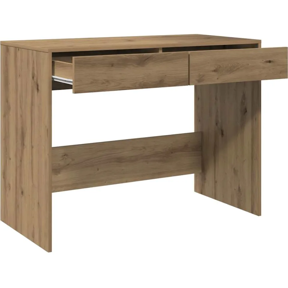 vidaXL Bureau 101x50x76,5 cm bewerkt hout artisanaal eikenkleur, foto 4