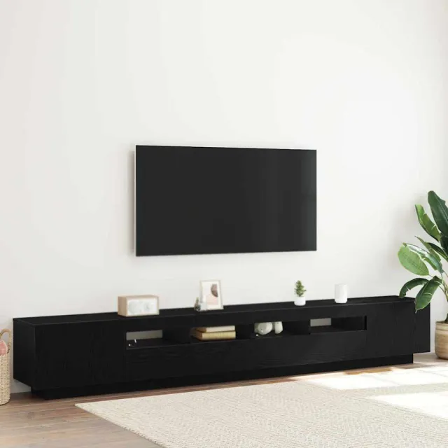 vidaXL Tv-meubelset 3 st 260 x 35 x 40 cm Zwart