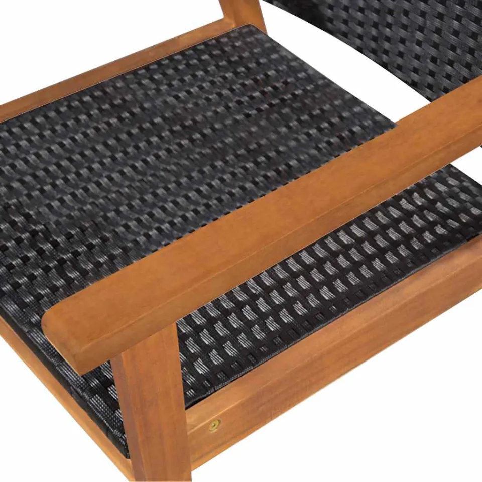 vidaXL 5-delige Tuinset poly rattan zwart en bruin, foto 4