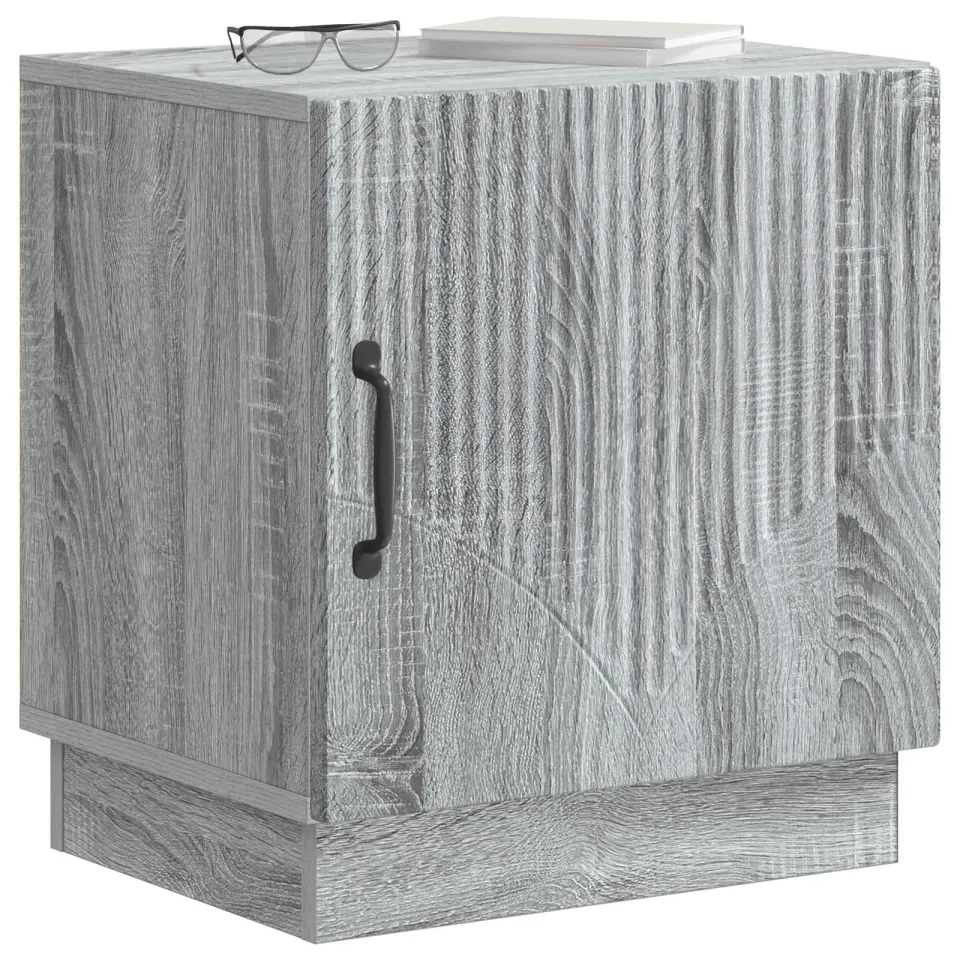 vidaXL Nachtkastje Grijs Sonoma 43 x 34,5 x 47 cm Bewerkt hout, foto 2