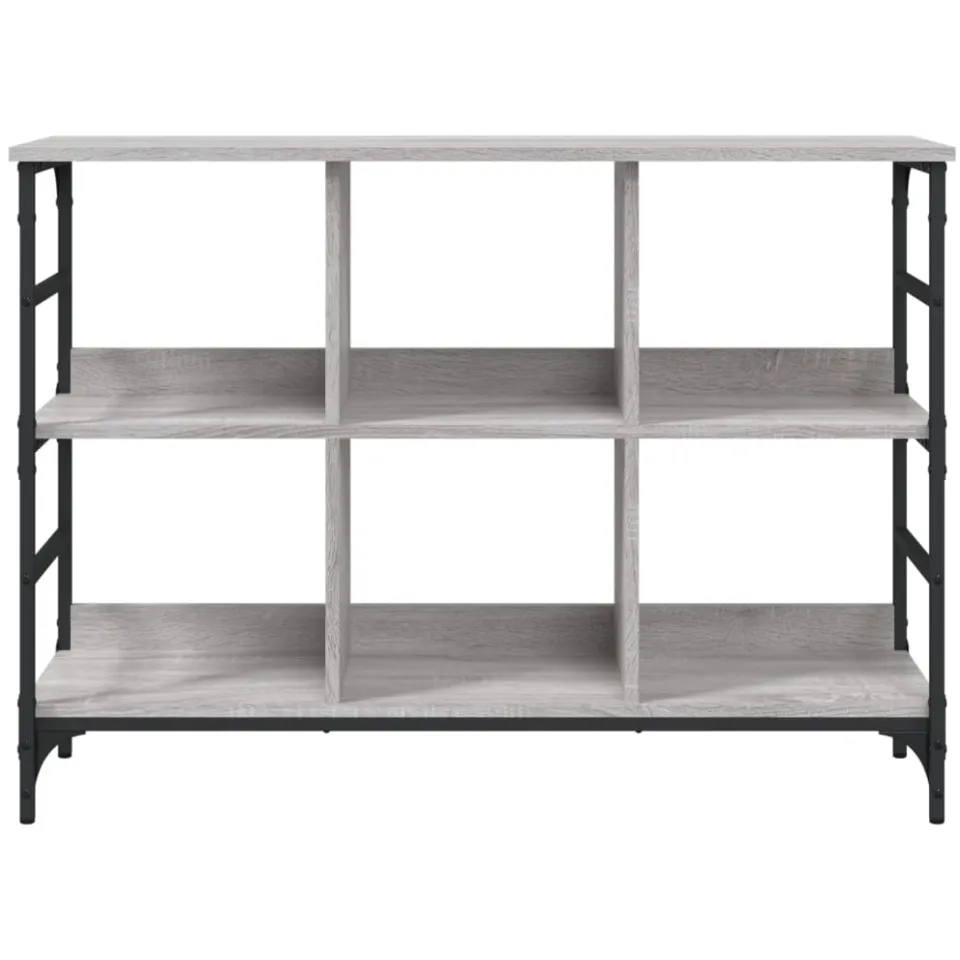 vidaXL Dressoir 102x32x73,5 cm bewerkt hout grijs sonoma eikenkleurig, foto 4