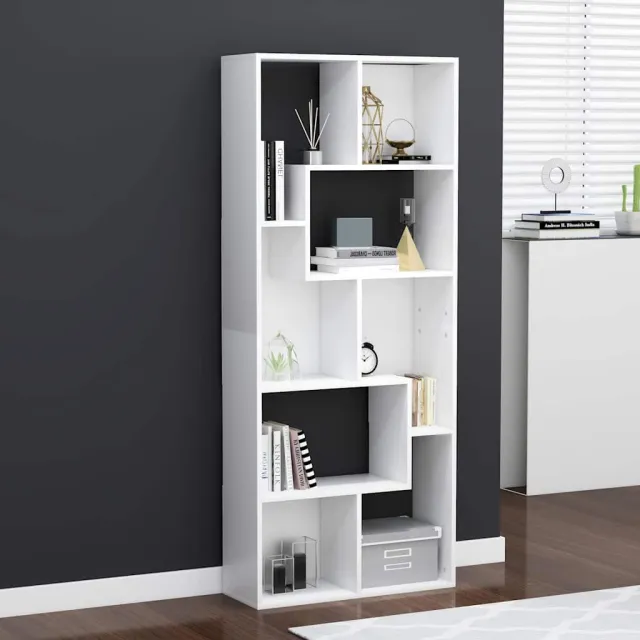 vidaXL Boekenkast 67x24x161 cm bewerkt hout wit, foto 2