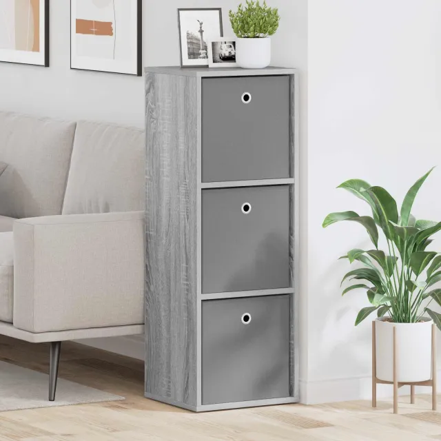 vidaXL Dressoir Grijs Sonoma 35 x 32 x 99,5 cm, foto 2