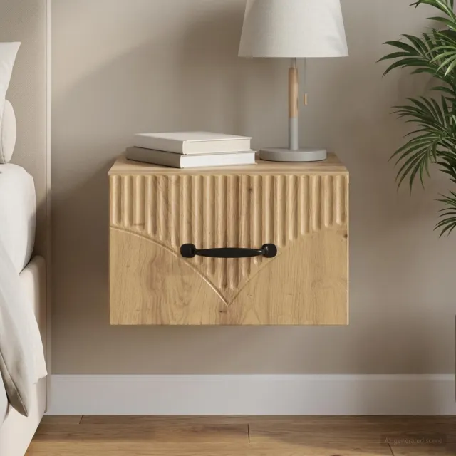 vidaXL Wandbeugel Bedkast Artisanaal eiken 34,5 x 33 x 20 cm Bruin