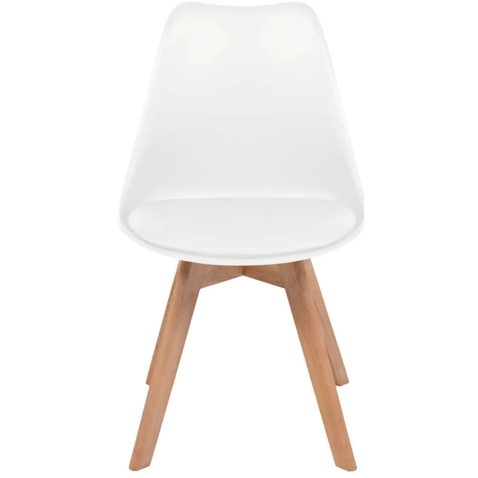 vidaXL Eetkamerstoelen 6 st kunststof wit, foto 3