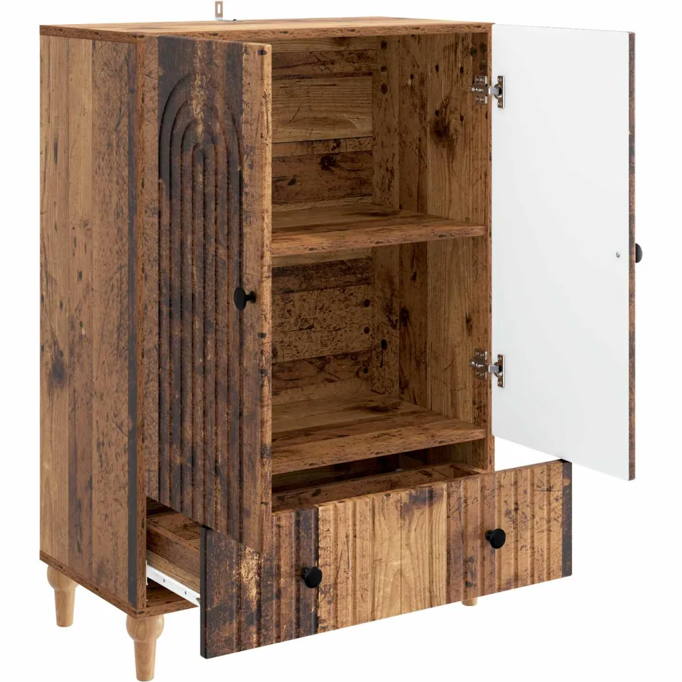 vidaXL Dressoir Oud hout 66 x 34,5 x 95 cm Bewerkt hout bruin, foto 4