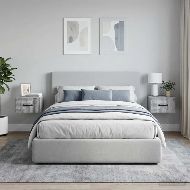 vidaXL Wandbeugel Bedkast 2 st Grijs sonoma 34,5 x 33 x 20 cm
