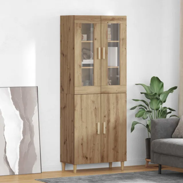 vidaXL Hoge kast Artisan Eiken 69,5 x 34 x 180 cm, foto 2