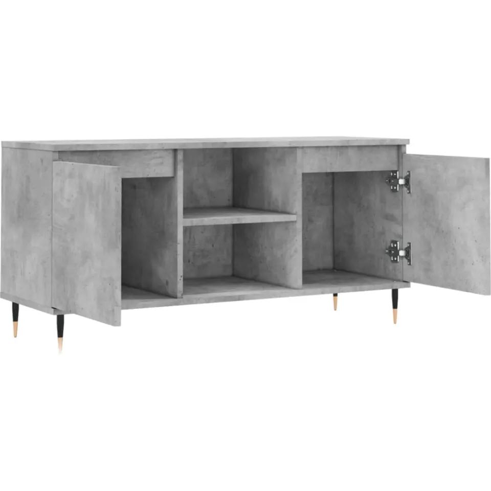 vidaXL Tv-meubel 104x35x50 cm bewerkt hout betongrijs grijs, foto 4