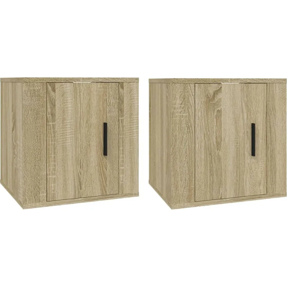 vidaXL Tv-wandmeubels 2 st 40x34,5x40 cm sonoma eikenkleurig, foto 3