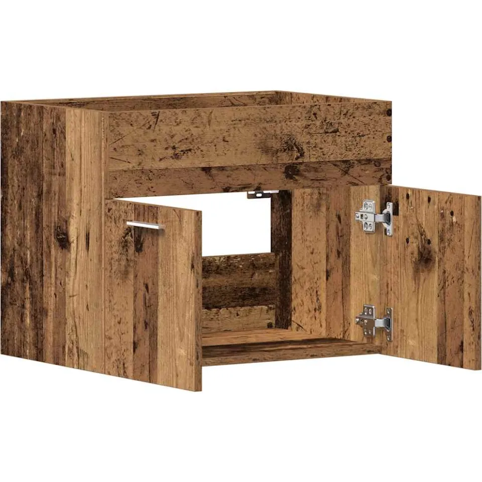 vidaXL Wastafelkast 60x38,5x46 cm bewerkt hout oud houtkleurig bruin, foto 4