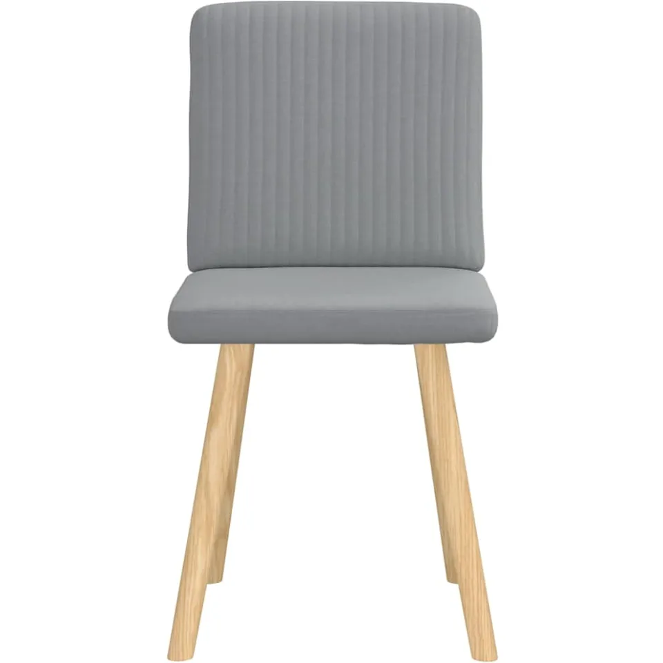 vidaXL Eetkamerstoelen 2 st stof lichtgrijs grijs, foto 4