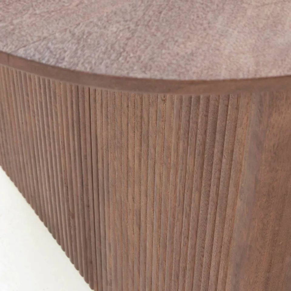 Giga Meubel Eettafel Aya - Donkerbruin Mangohout - 210x100x76cm, foto 3