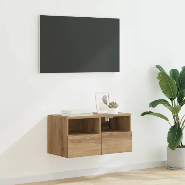 vidaXL TV Wandkast 60 x 30 x 30 cm Artisan Eiken Bewerkt hout, foto 2