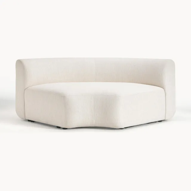 Westwing Collection Ronde hoekmodule Sofia Wit