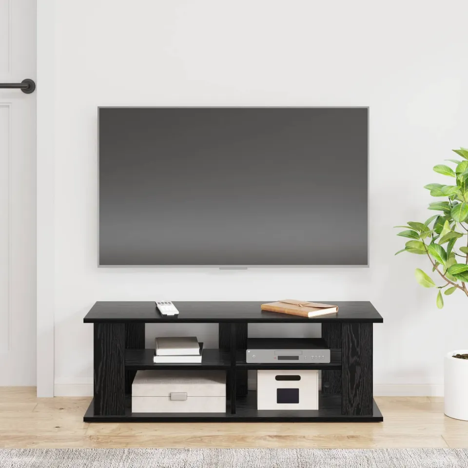 vidaXL TV-standaard 96 x 35 x 33,5 cm Zwart Eiken, foto 4