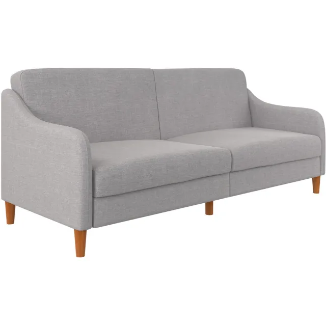 Notio Living Jasper-Slaapbank - 3-zits - Grijs Linnen Lichtgrijs