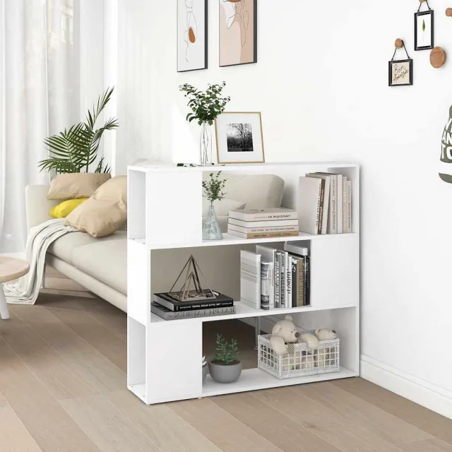 vidaXL Boekenkast/kamerscherm 100x24x94 cm wit, foto 2