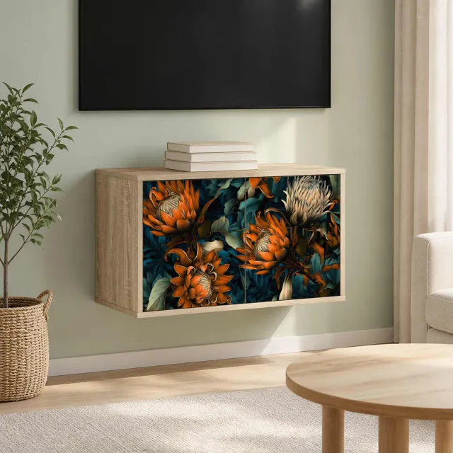 vidaXL Wandgemonteerd tv-meubel LOCHEM 69 x 33 x 40 cm Sonoma Eiken Bruin