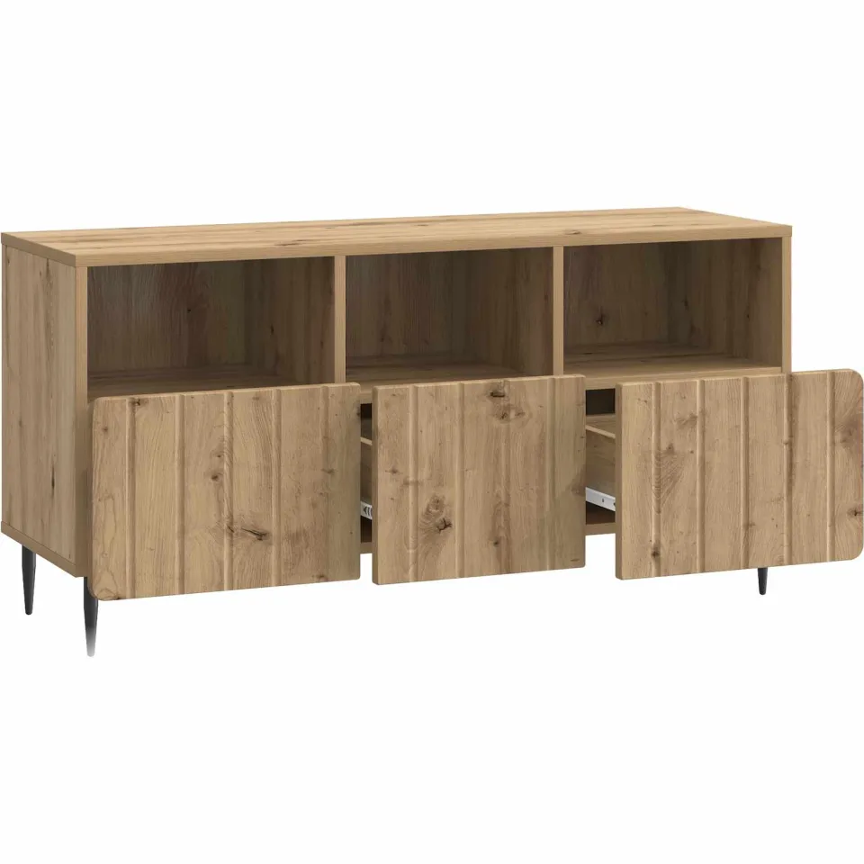 vidaXL TV-kast 102 x 34,5 x 50 cm Artisanaal eiken Bewerkt hout, foto 4