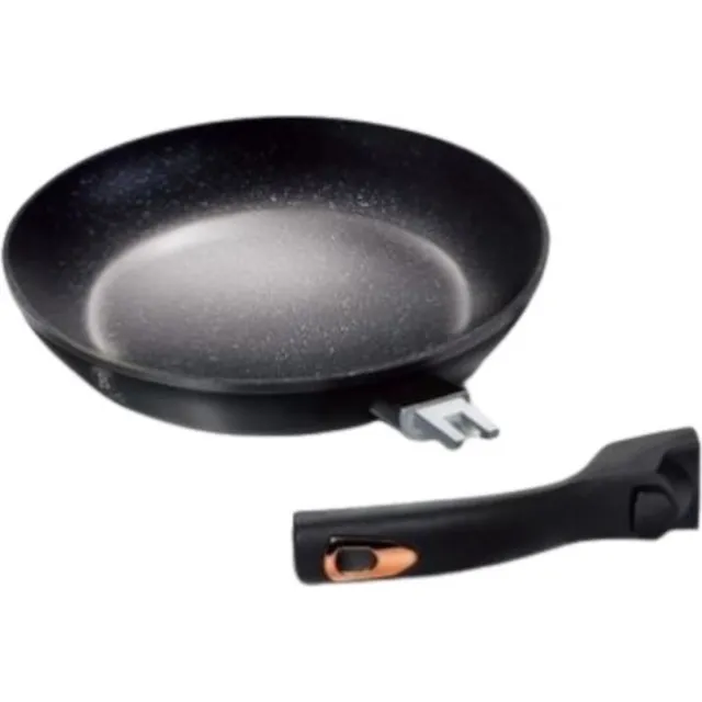 Berlinger Haus Black Rose Serie - Granieten Koekenpan - 28cm - Soft-Touch Handgreep - Turbo Inductie Zwart