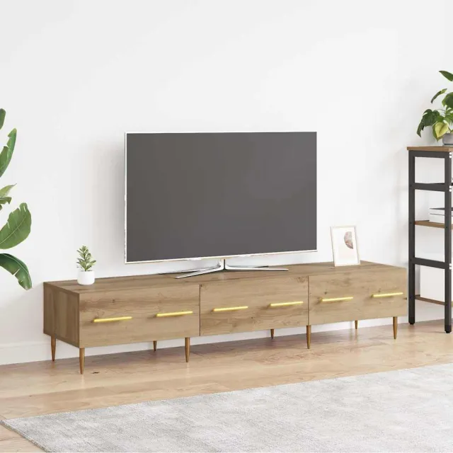 vidaXL TV-kast 150 x 36 x 30 cm Artisan Eiken Bewerkt hout Bruin