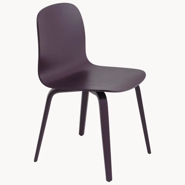 Muuto Houten eetkamerstoel Visu Paars