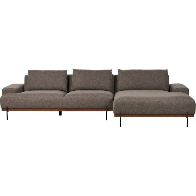 Beliani MARIFERD - Hoekbank - Bruin - Linkszijdig - Polyester