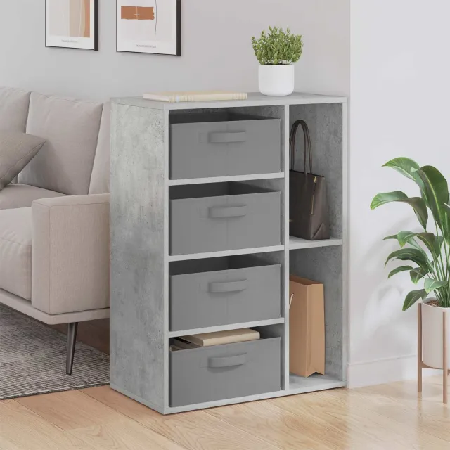 vidaXL Dressoir Betongrijs 60 x 33,5 x 84 cm grijs, foto 2