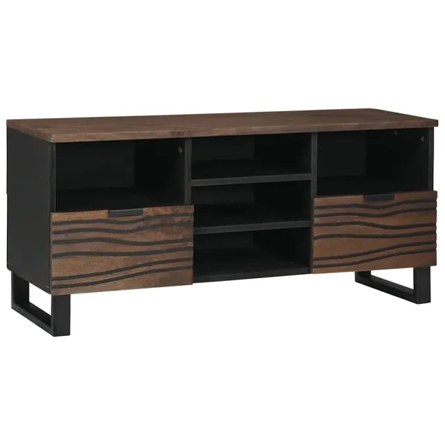 vidaXL TV Eenheden 100 x 33 x 46 cm Walnotenhout Bewerkt hout Bruin