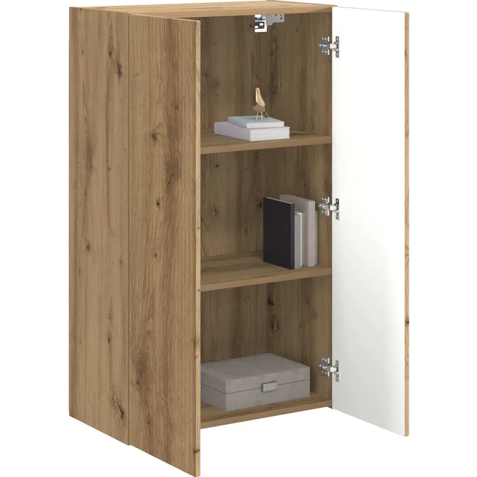 vidaXL TV-wandkast 59,5 x 31 x 100 cm Artisan Eiken Bewerkt hout Bruin