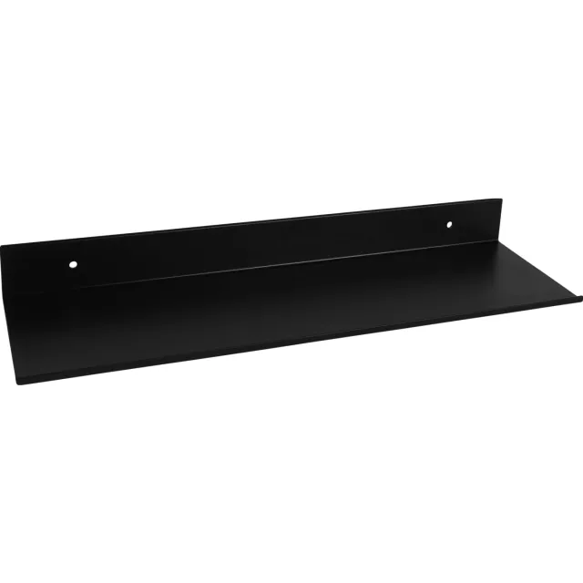 QUVIO Wandplank - Metaal - 12 x 40 x 4 cm Zwart