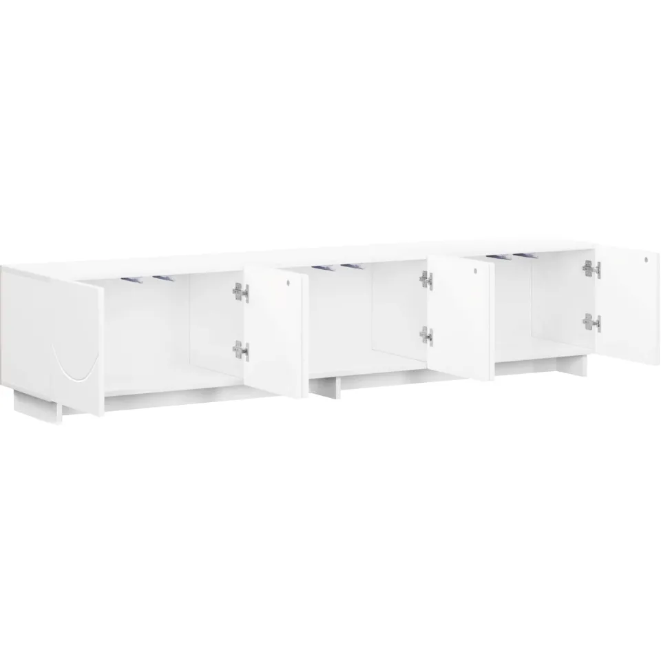 vidaXL tv-meubel 180 x 34,5 x 40 cm Hoogglans Wit Bewerkt hout