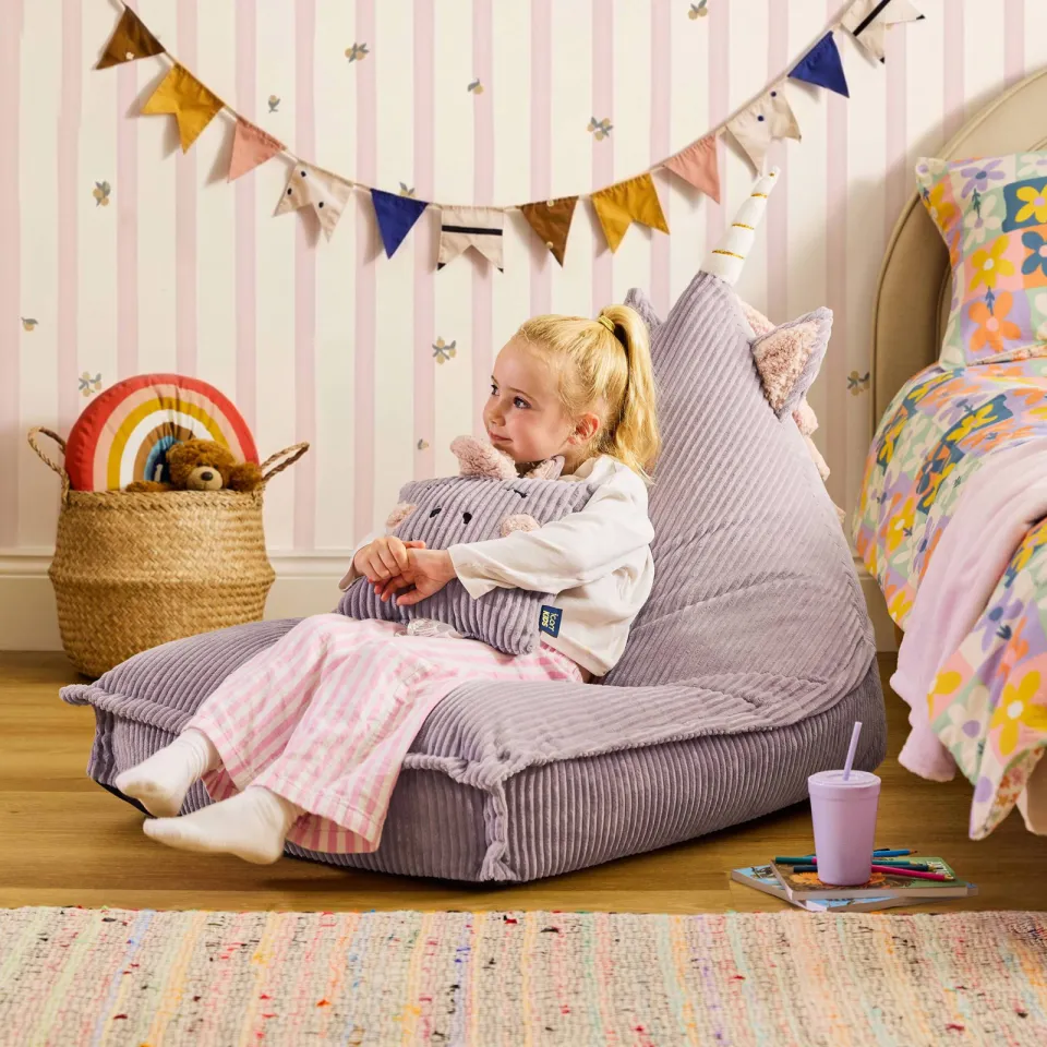 icon - Kinderzitzak Stoel Eenhorn - Ribfluweel - Paars, foto 4