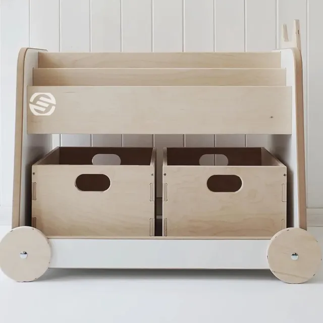 Equivera Boekenrek Kind - Boekenrek - Boekenkast Kind - Boekenrek Kinderkamer - Boekenplank - Boekenplank Kinderkamer houten kleur